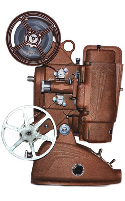 silent movie projector